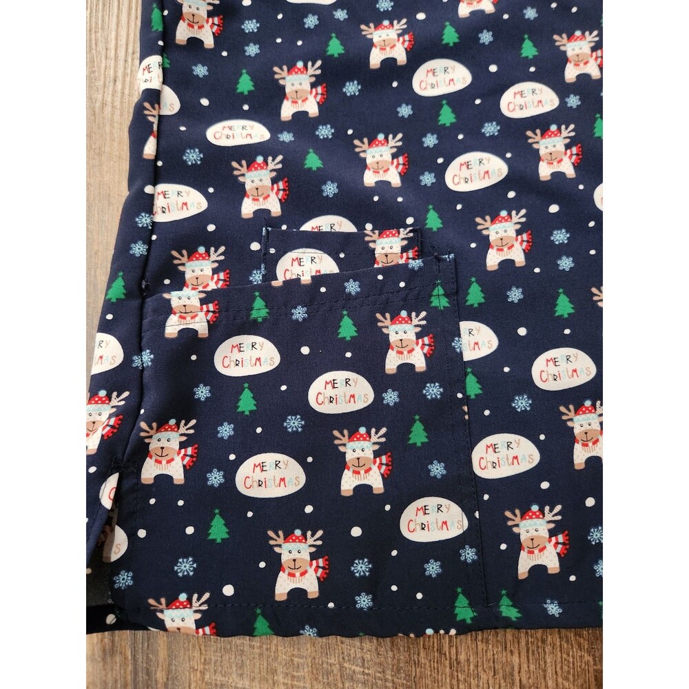 Womens M Christmas scrub top - Picture 2 of 4